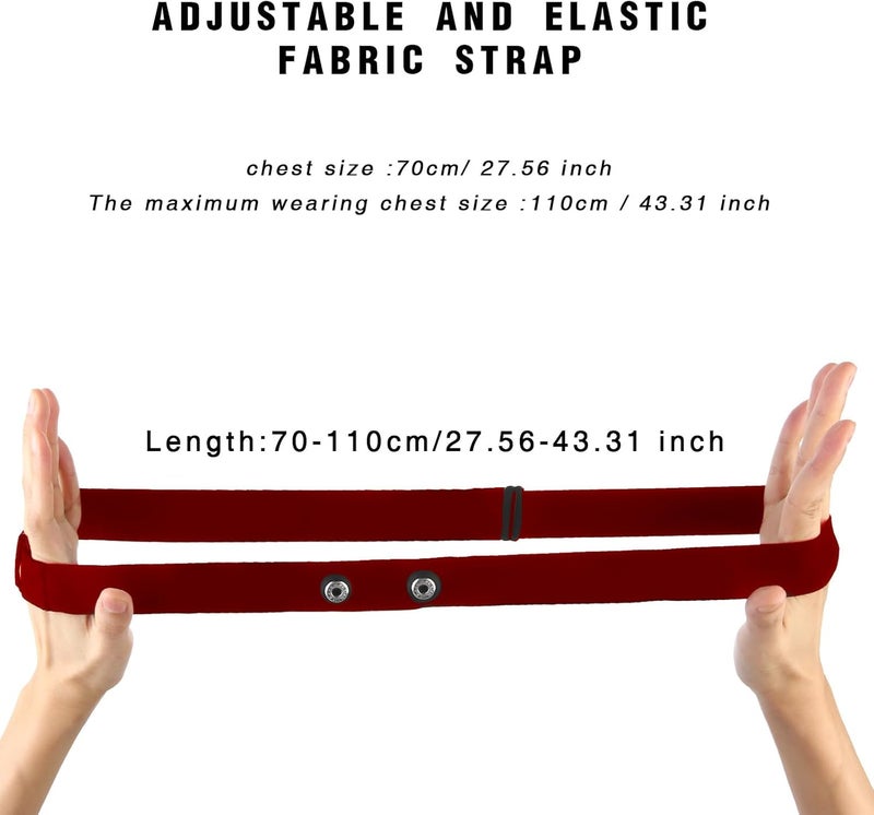 fitspur Polar H10 H9 H7 Chest Strap Replacement - Adjustable Soft HRM Compatible with Polar Heart Rate Sensor - Image 3